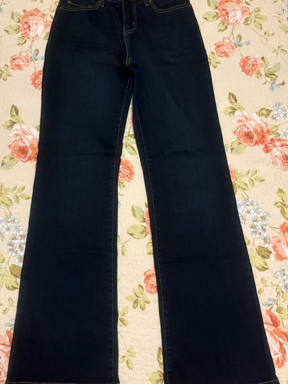 Levi's 512 Perfectly Slimming Bootcut Jeans Dark Blue Denim